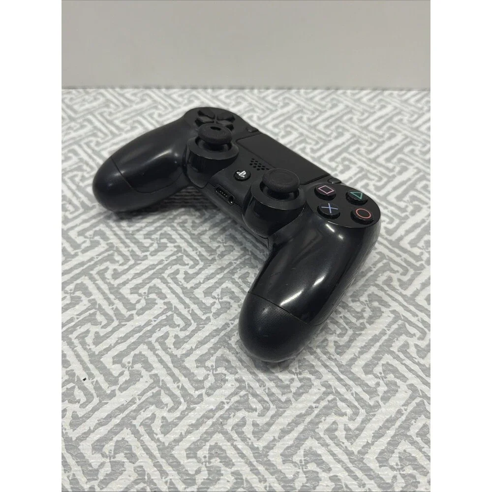 Official Sony PS4 DualShock 4 Wireless Controller Black - CUH-ZCT2U - Worn Grips